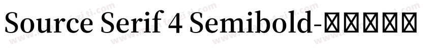 Source Serif 4 Semibold字体转换